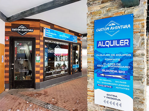 Tienda y alquiler de material de esquí y snowboard en Pradollano