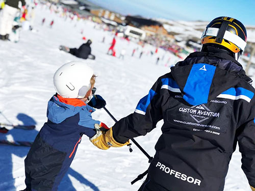 Clases de esquí para niños en Sierra Nevada